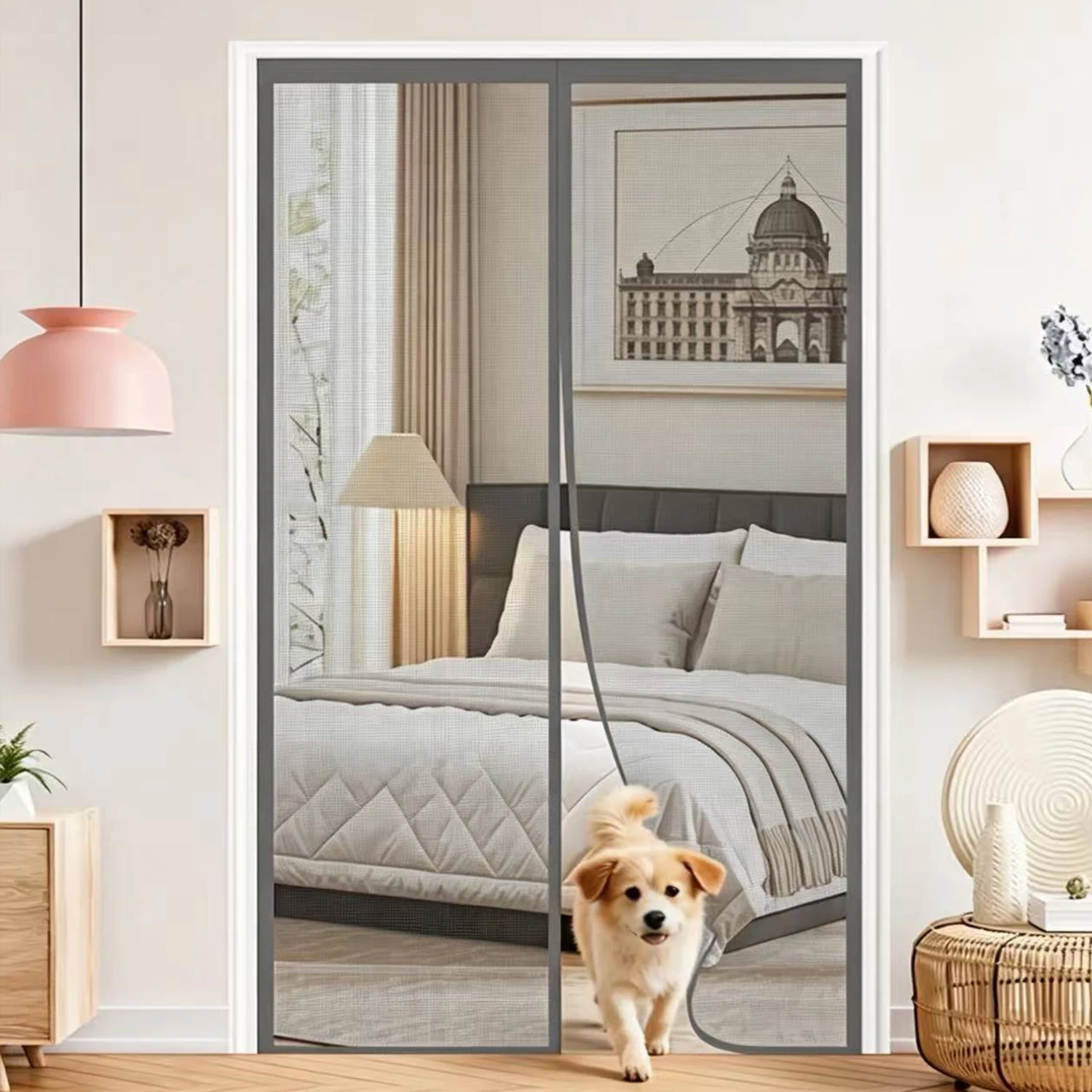 

Magnetic mosquito curtain, self-adhesive mosquito net door, strong magnetic automatic closing, household mosquito and fly screen