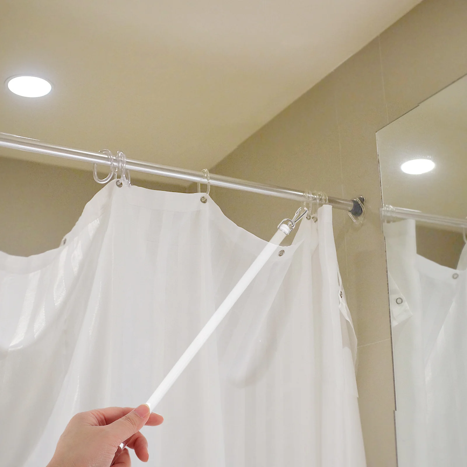 

1pc Curtain Wand Replacement Acrylic Transparent Drapery Rod For Vertical Blinds Tilt Wand Easy Install Blind Accessory