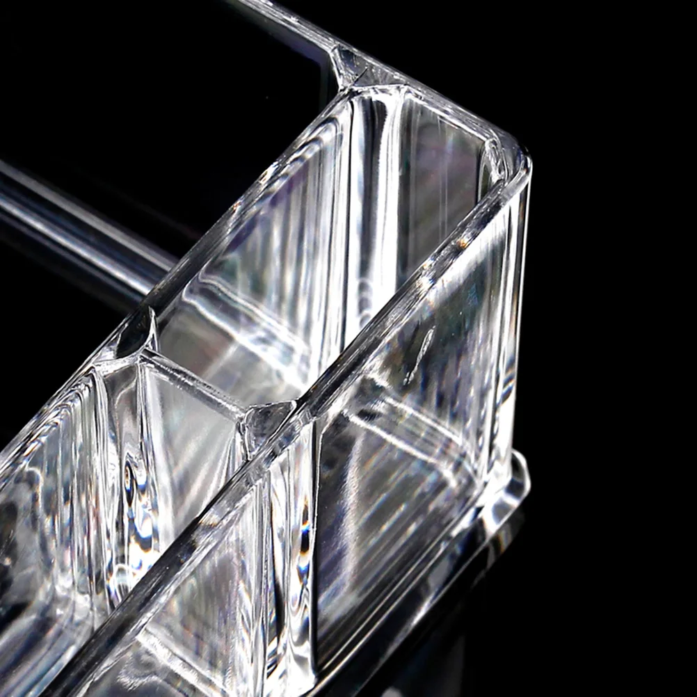 حامل مناديل أكريليك صندوق تخزين شفاف للمطبخ والحمام منظم سطح المكتب فتحات جانبية حقيبة تخزين المناديل