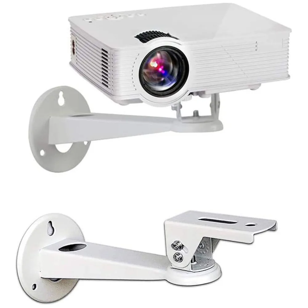 360 Degrees Rotatable Projector Wall Mount Shockproof Aluminum Alloy Projector Mount Adjustable Mini Projector Hanger School