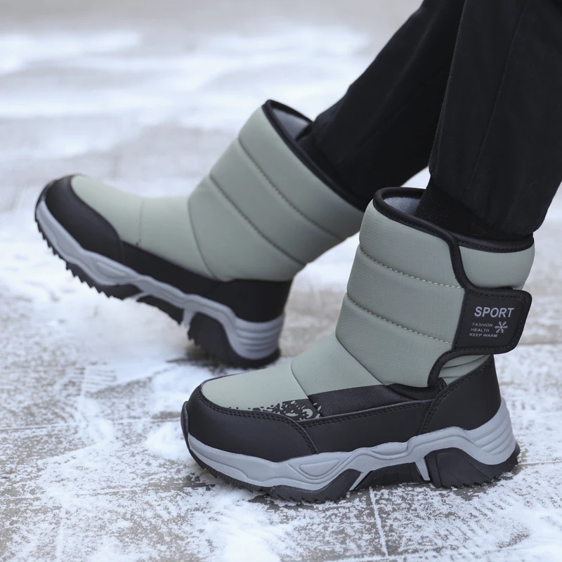 

Children Outdoor Snow Boots Comfortable Warm High Top Sports Shoes Fashion Cotton Boots Autumn Winter Non slip Plush Shoes