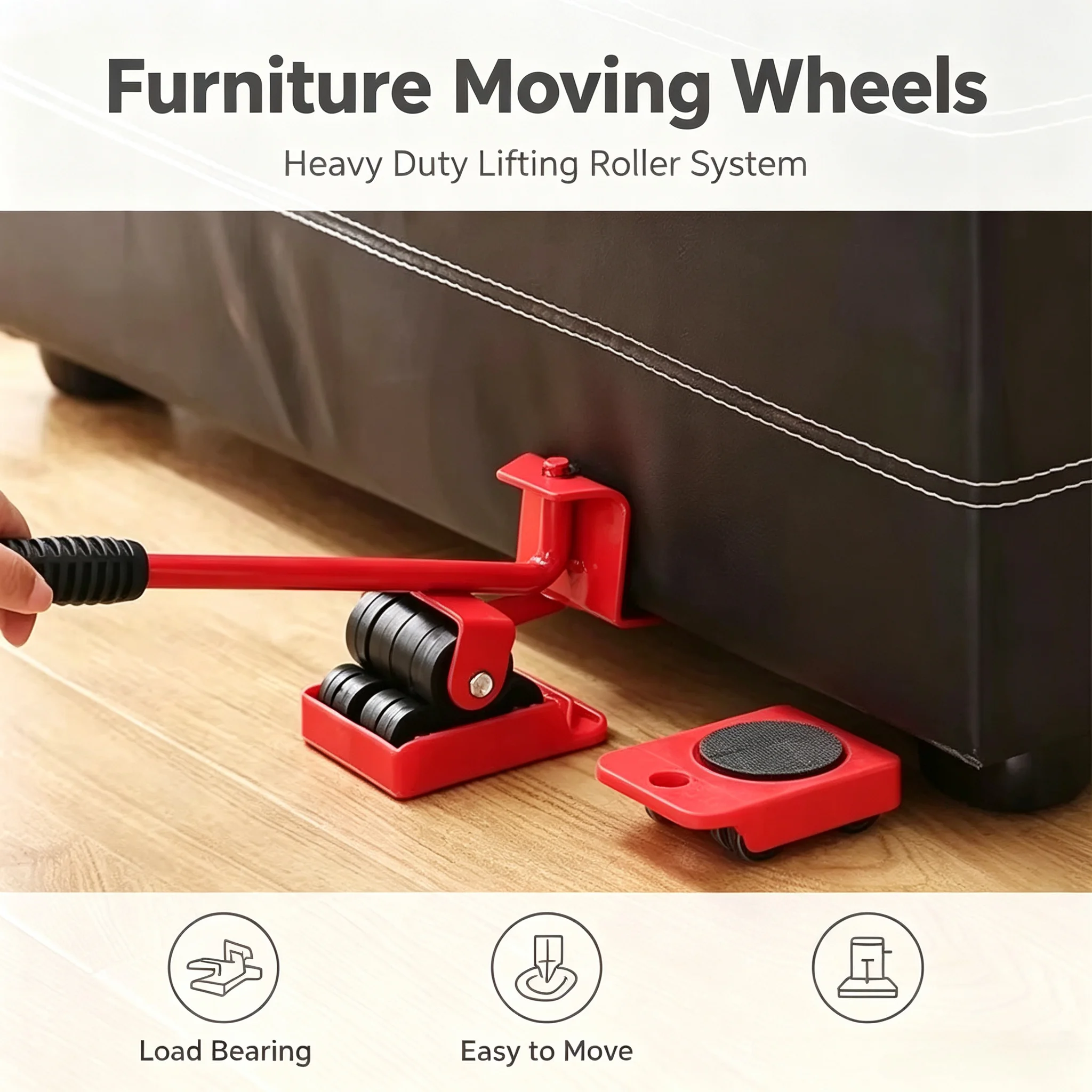 Effortless Furniture Moving Roller Set Heavy Duty Sliders Hardwood Anti Scratch Floor Protector Mover For Sofa Cabinet