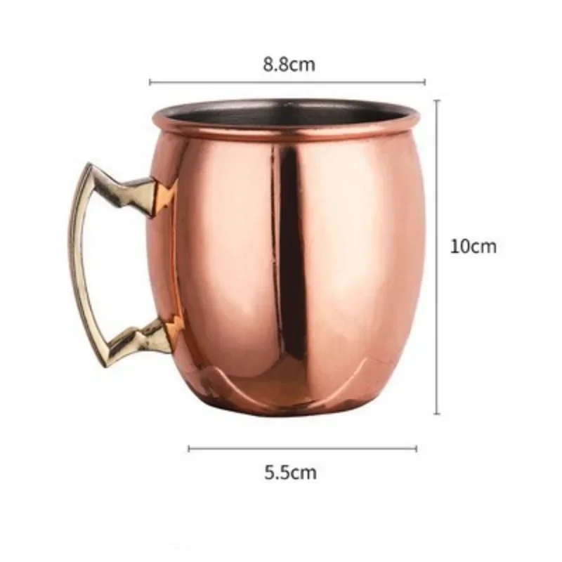 530ml Cocktail Wine Mugs Hammered Copper Stainless Steel Cocktail Cup Beer Glasses Beer Mug Drinking Mug for Water Cold Drinks