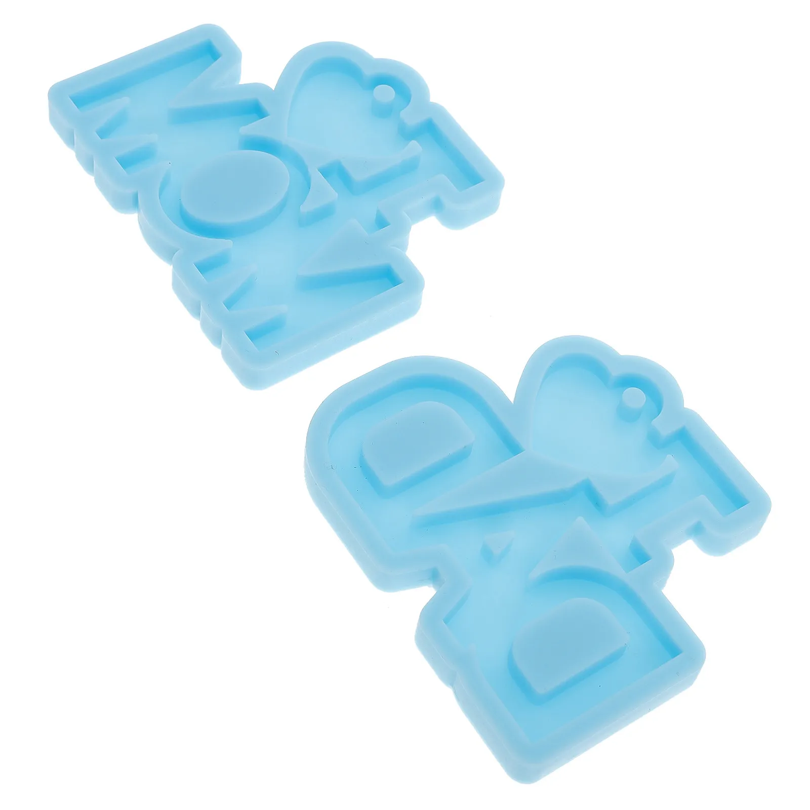 

Набор из 2 силиконовых форм для брелоков из смолы, для создания подвесок и шармов, простые в использовании, изящный дизайн, для поделок своими руками, подарок на День отца