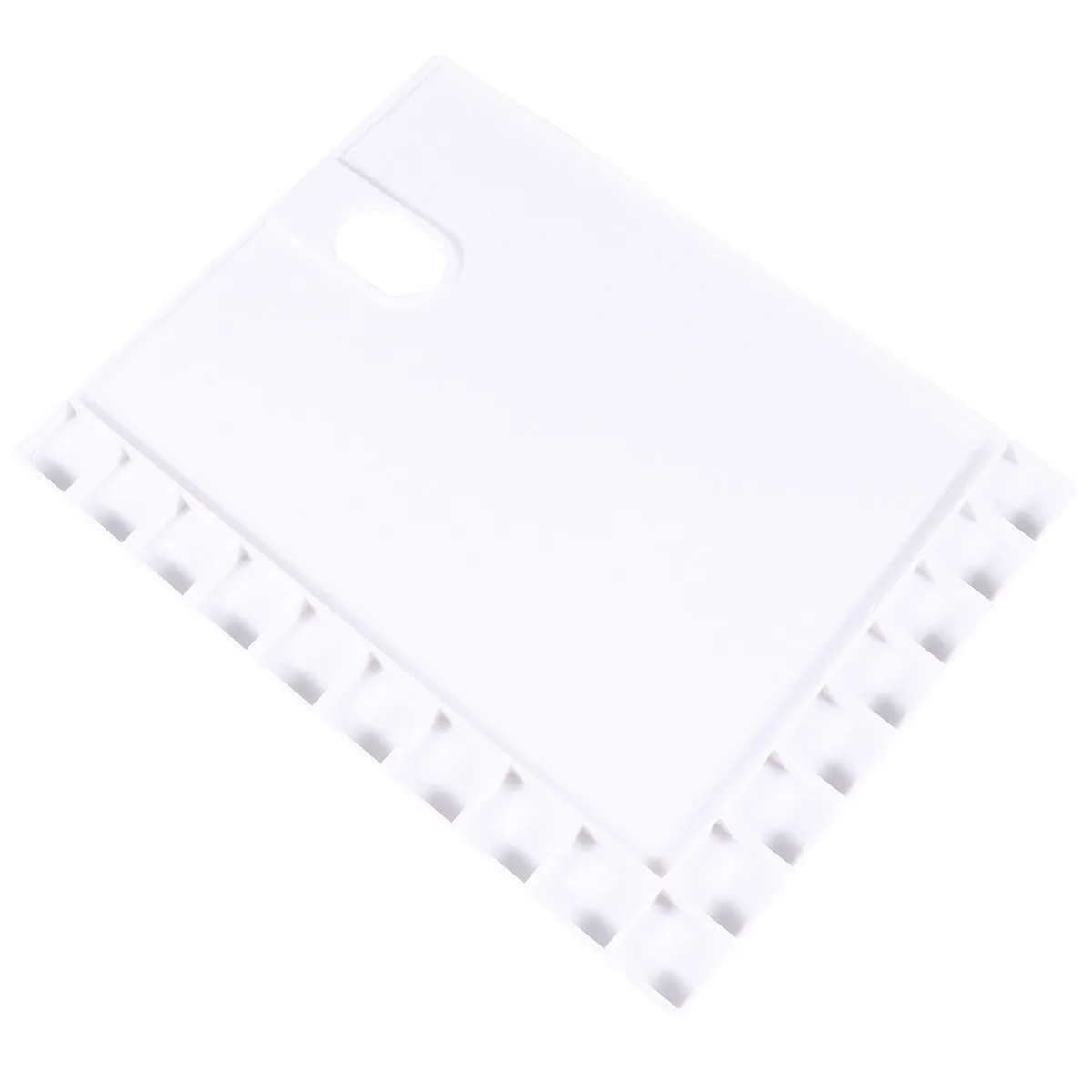 2Pcs 17-Compartment Square Plastic Paint Palette for Watercolor Acrylic Oil Painting Easy Clean Lightweight Art Supply Color Box
