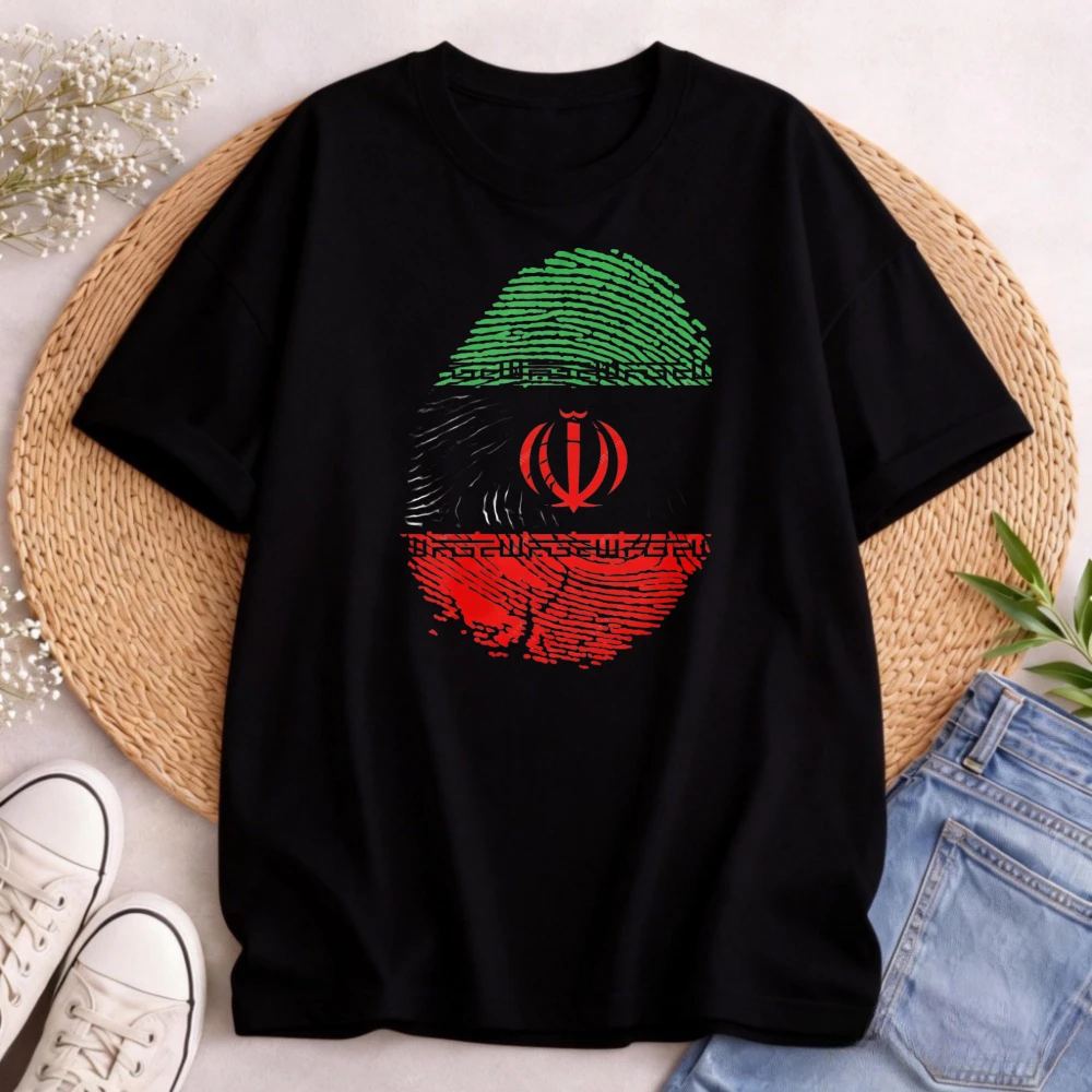Iran Flag Design Men's T-Shirt National Pride Graphic Summer Casual Wear Gift For Men And Friends