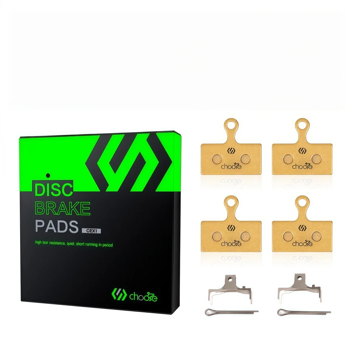 SUNTNUR 2 Pairs Resin / Ceramic / Sintered Resin Disc Brake Pads For SHIMANO DEORE XTR XT G01S G05S M9100 R9270 - 32x30x4mm