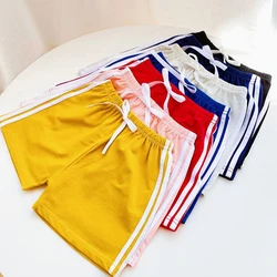 Boys Loose Shorts Baby 2 to 4 6 8 10 12 14 Years Casual Summer Pants Candy Color Elastic Baby Shorts Fashion Kids Clothes Child