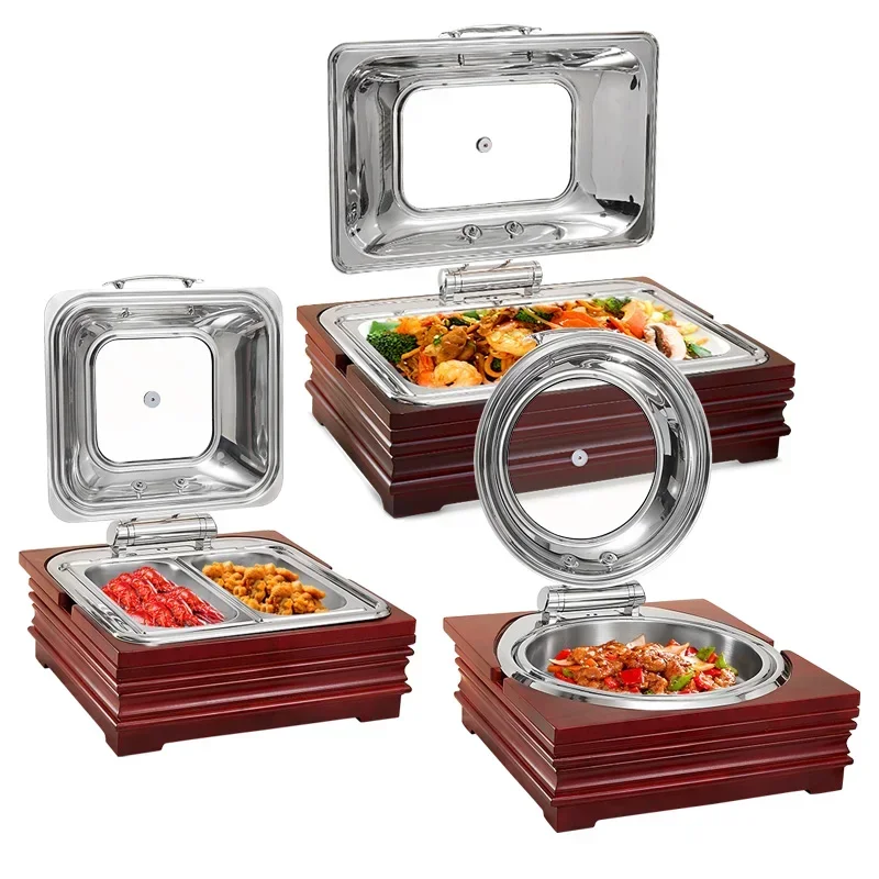 

high end buffet Equipment stainless steal food warmer buffet stove chafing dish for restaurant and hotel