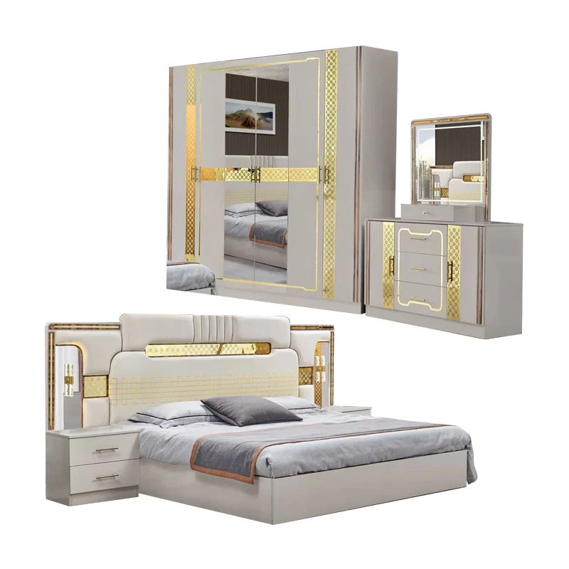 

Modern Design Bedroom Set Furniture Deluxe King Bed