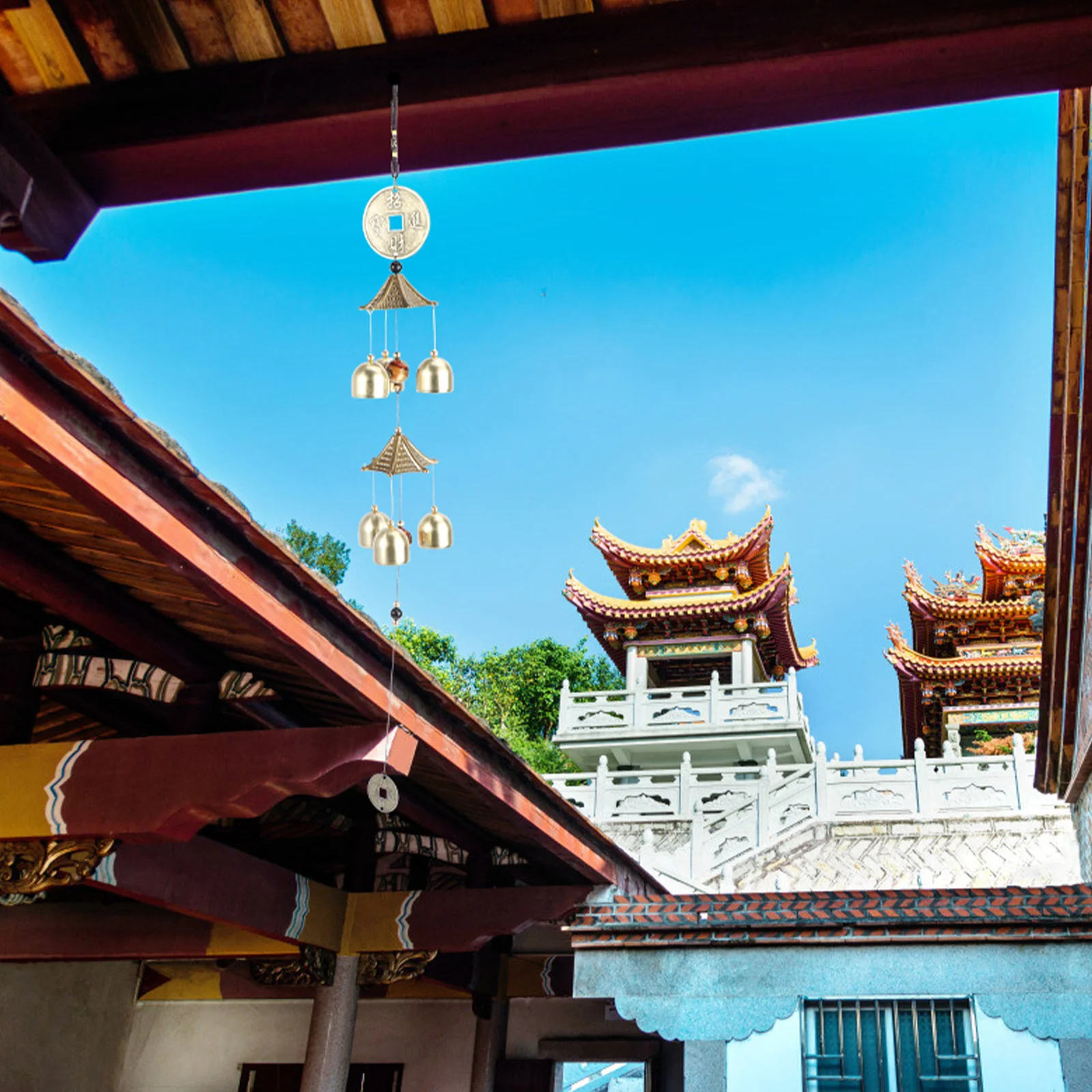 

1Pcs Copper Wind Chime Metal Outdoor Hanging Craft Garden Patio Yard Relaxing Sound Birthday Gift Home Decoration