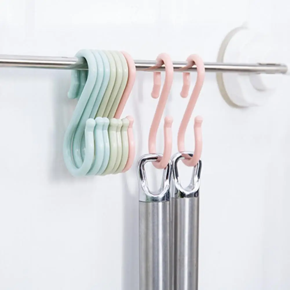 Wall Storage Hooks Scratch-proof Hook Durable S-shaped Hook Set for Easy Installation Multi-functional Utensils Towel Clothing