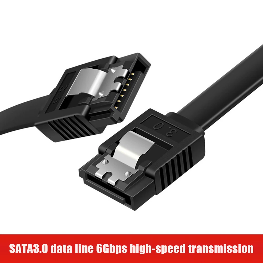 

90 Degree Right Angle Straight SATA 6.0 Gbps Data Cable SATA 3.0 Cable Black with Locking SATA Cable For HDD SSD CD DVD Drives