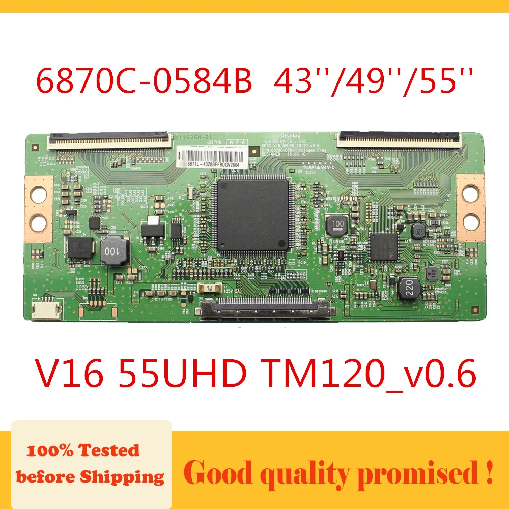 6870C-0584B Tcon Board 6870C 0584B for TV 43''/49''/55'' V16 55UHD TM120 TV Board Original Logic Board T-con 6870C0584B