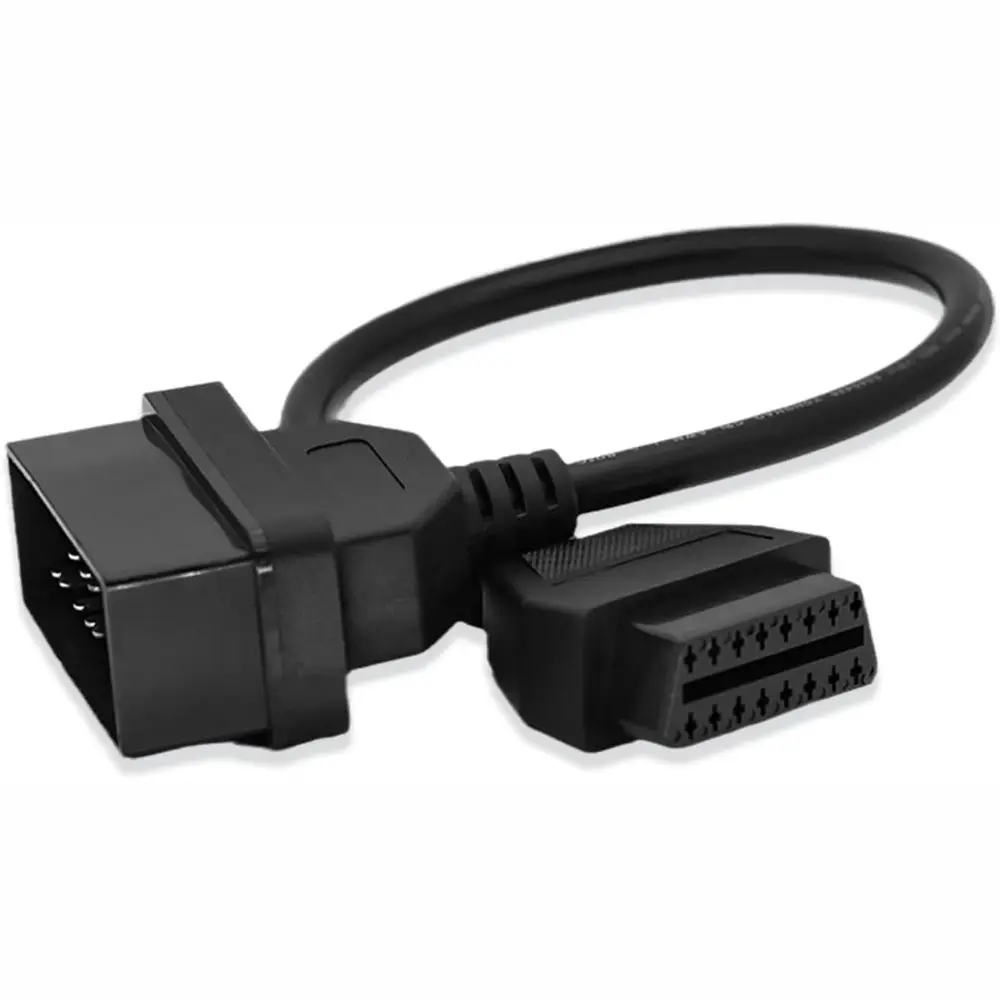 New 22Pin Diagnostic Connector Adapter Male to Female Black OBD2 Adapter Cable Scan Connector For Carina
