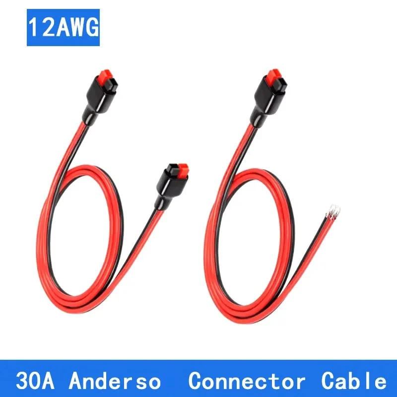12AWG 30A Plug Connector Cable Solar Male to Female Connection Cord Outdoor Energy Storage Electric Vehicles Power Adapter