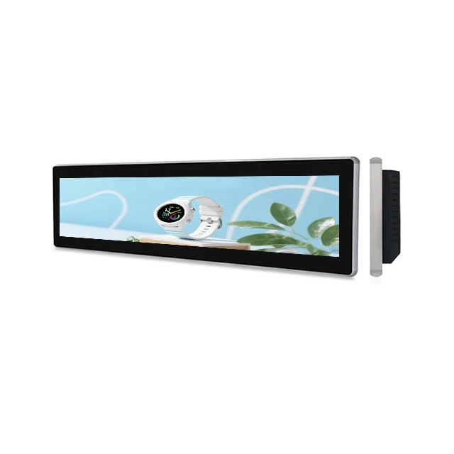 43.8 Inch Smart Strip Advertising Machine, Stretched Bar LCD Display for Car Company Hospital Supermarket Aliexpress