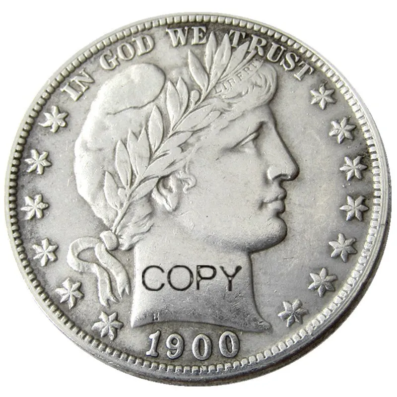 US 1900 P/S/O Barber Half Dollar Silver Plated Copy Decorate Coin