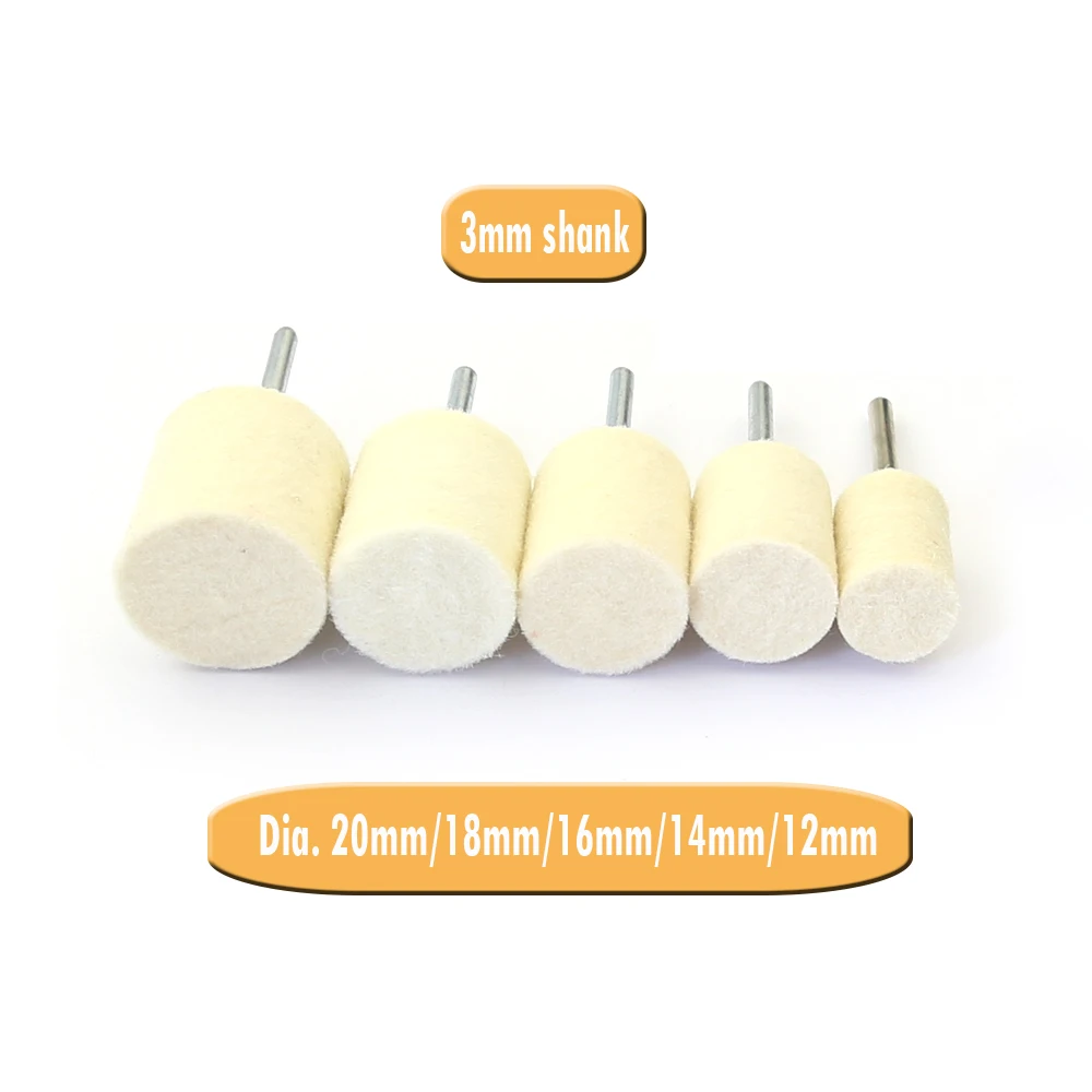 10 Pcs OD 12-20Mm Len Cảm Thấy Bobs 3Mm Trục Gắn Kết Điểm Kim Loại Khuôn Nhựa Đánh Bóng Tốt