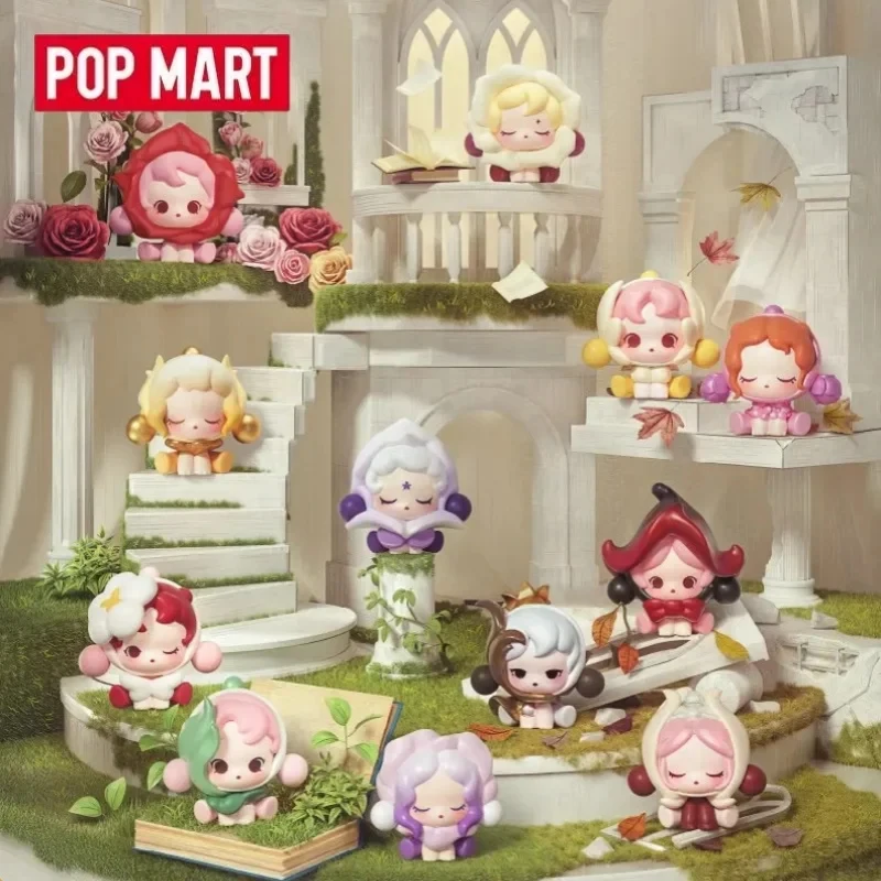 PO PMART  POP BEAN SKULLPANDA Petals In Four Acts Series Blind Box Toys Kawaii Anime Action Figure Surprise Mystery Bag Toy