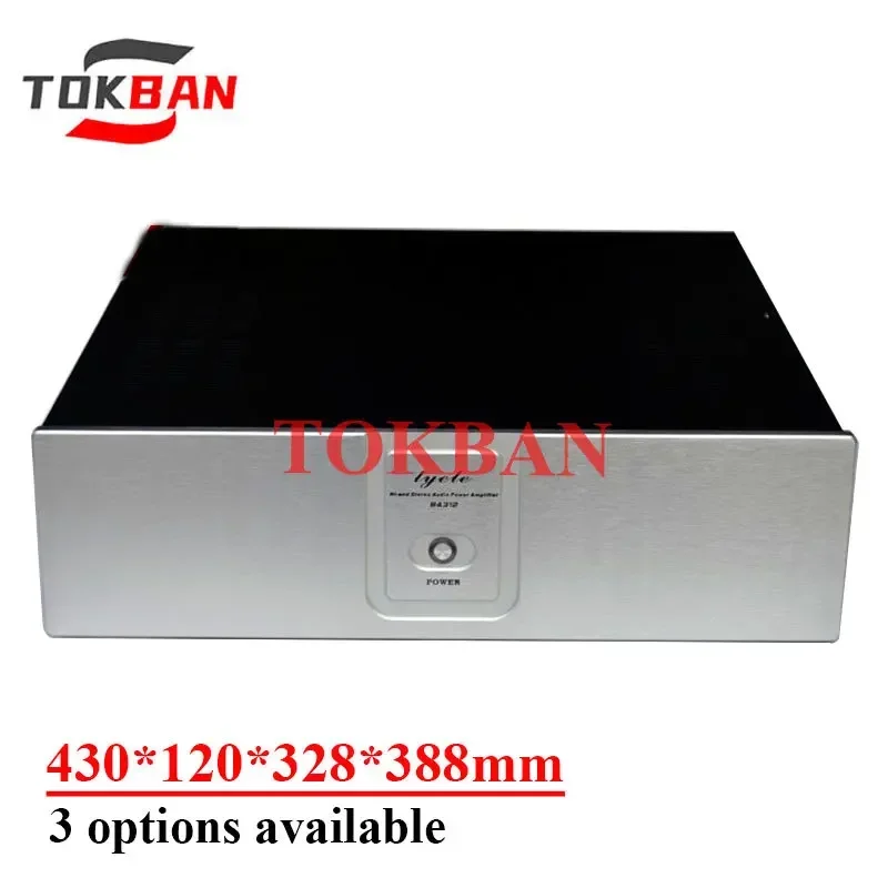 

Tokban A4312 430*120*328/388mm Power Amplifier Chassis Enclosure for Diy HIFI Amplifier Audio Preamplifier Case Shell Box