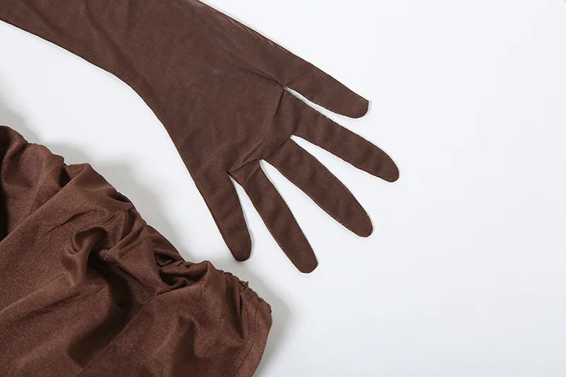 فستان قصير غير منتظم للعطلات على الشاطئ شبكي شفاف ملابس نسائية Y2K ملابس خروج صيفية بأكمام طويلة فساتين ضيقة جديدة