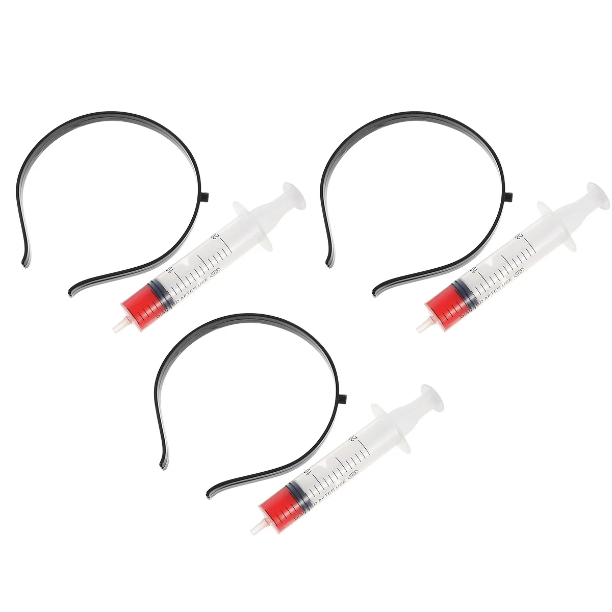 

3pcs Syringe Hair Hoops High Quality Halloween Headb Clasp Costume Party Photo Props One Size Fits Most Hair Accessories