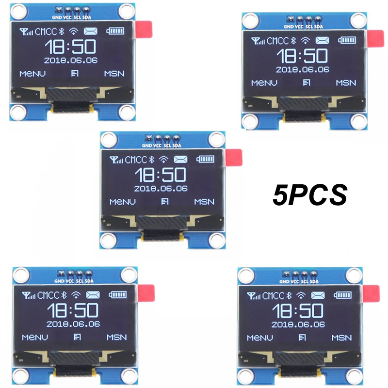 1/5 قطعة 1.3 "1.3 بوصة IIC I2C المسلسل 128x64 SSH1106 الرقمية OLED LCD Led عرض الأبيض الأزرق وحدة لاردوينو 12864 شاشة LCD B