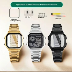New Ae1200 Fashion Watch Bezel accessories For Casio 3299 Ae-1200 Case Stainless Steel Metal Modify Case Waterproof Ring Screws