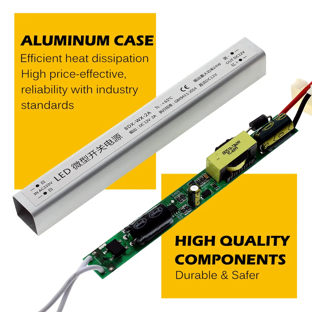 LED Power Supply 18W 24W 36W 48W 60W 240V Lighting Transformer 1.5A 2A 3A 5A Driver Adapter