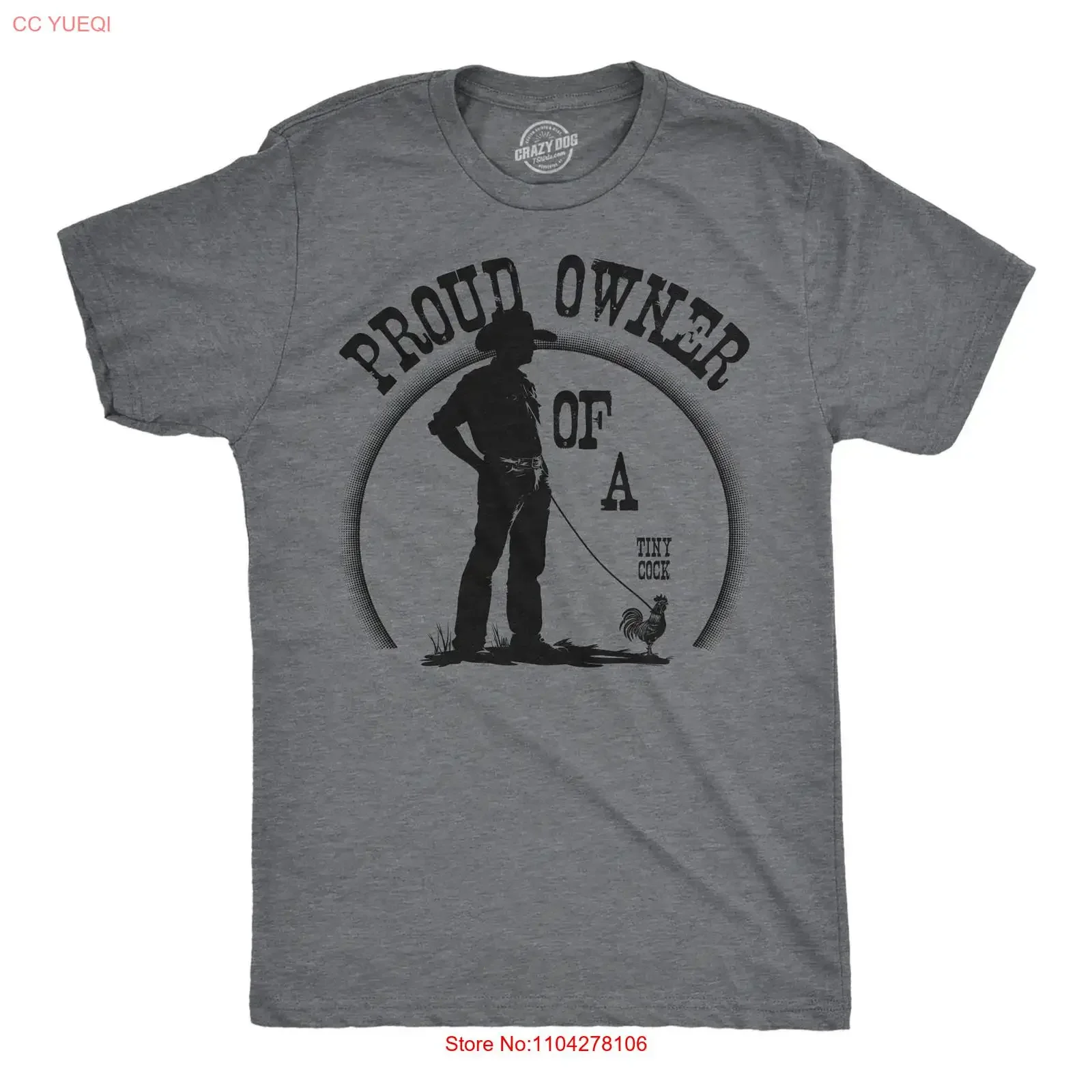 Mens Funny T Shirt Proud Owner Of A Tiny Sarcastic Chicken Novelty vintage Washed Stretched Breathable homme Versatile graphic