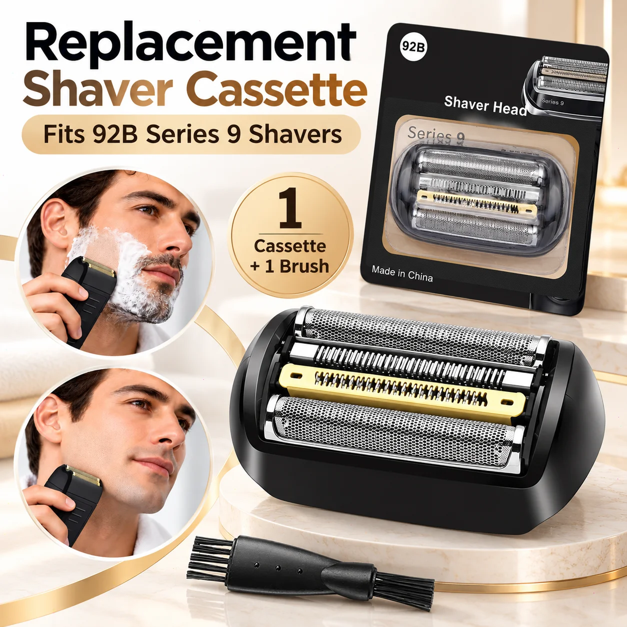 Electric Series 9 Pro 94M Replacement Head Shaving for Braun 94M Razor 9030S 9040S 9050CC 9070CC 9040s9 Electric Razors (1 Pack)