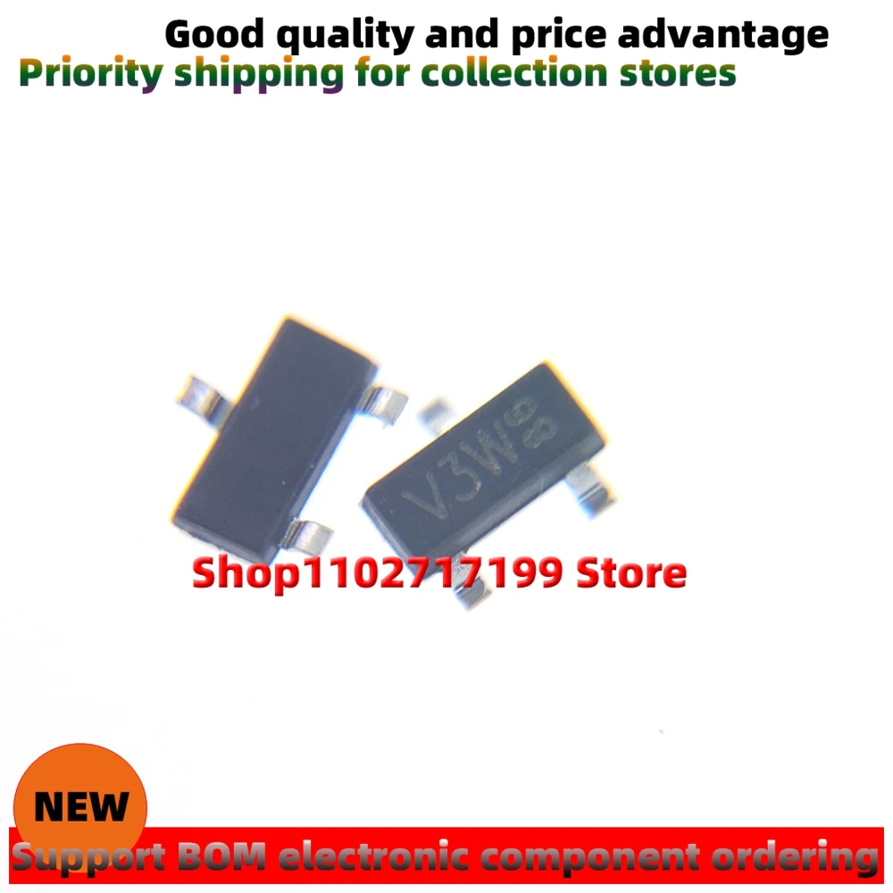 100pcs/LOT  silkscreen：V3W V4W V5W V6W V7W code SOT-23  New ESD/TVS electrostatic protection diode