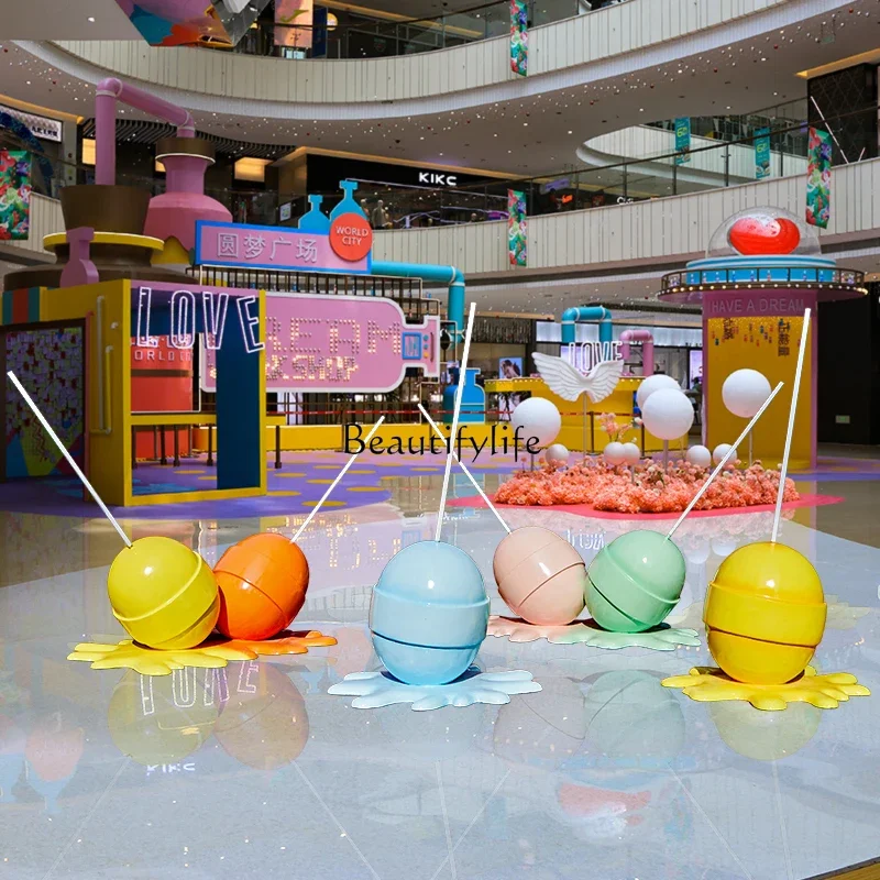 

Simulation lollipop ornament model sculpture fiberglass shopping mall beautiful decoration