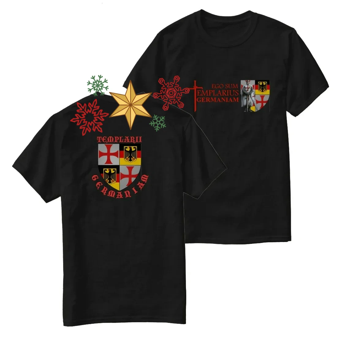 Templarius Crusader Coat of Arms Germany Knights Templar T-Shirt 100% Cotton O-Neck Short Sleeve Casual Mens T-shirt Size S-3XL