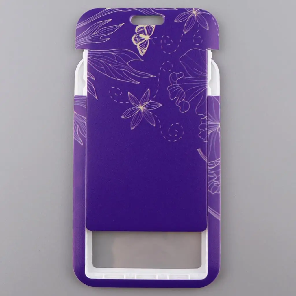 Flowers Purple Lanyards Keychain DIY Cell Phone Straps USB ID Card Badge Holder Keyring Belt Strap Hanging Rope Lariat Keycord