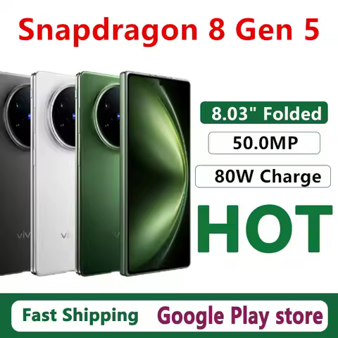 Original Vivo X Fold 5 Mobile Phone 80W Charge 600...