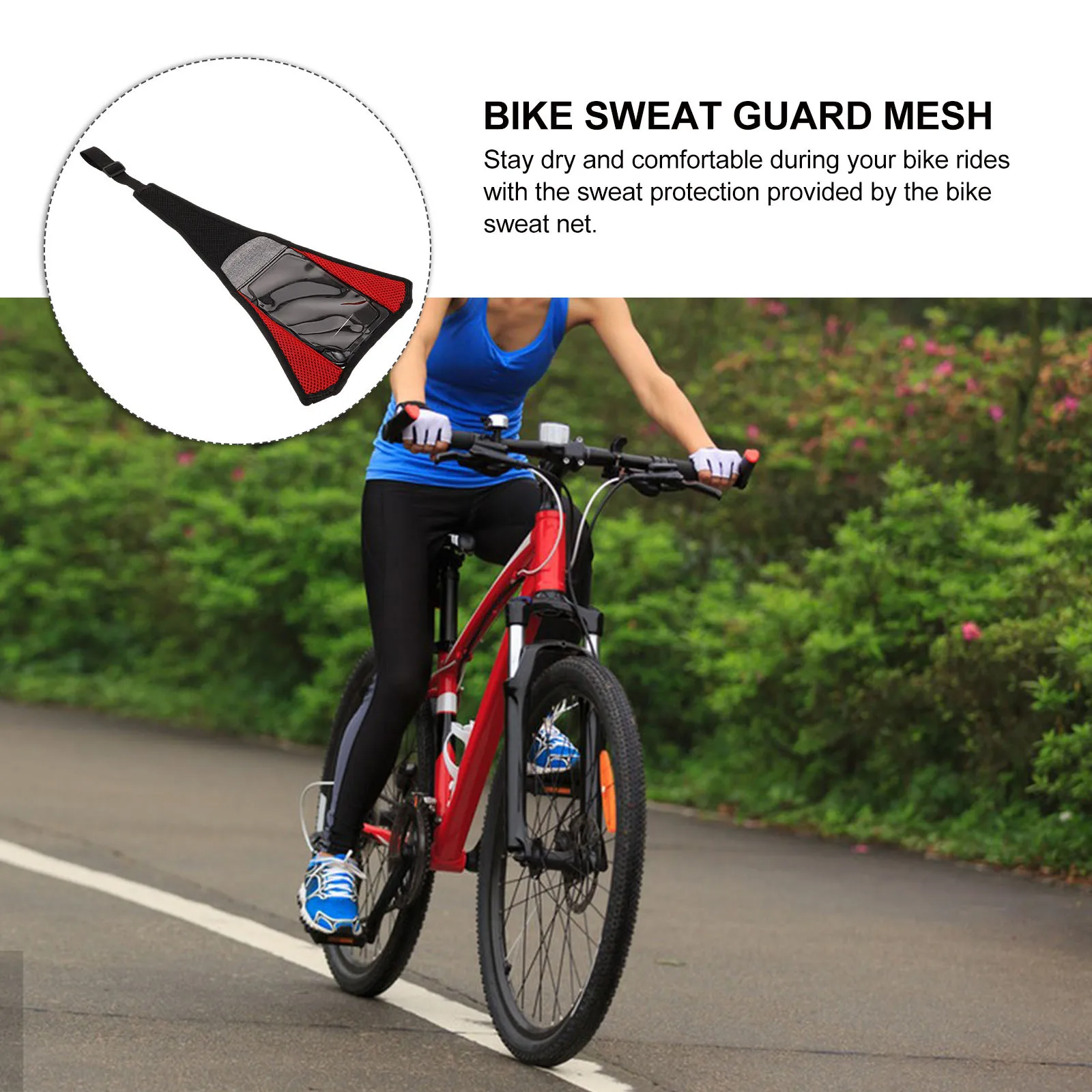 

Bike Sweat Guard Bicycle Sweat Mesh Neoprene Black Holder for Mountain Indoor Trainer Cycling Bike Accessory