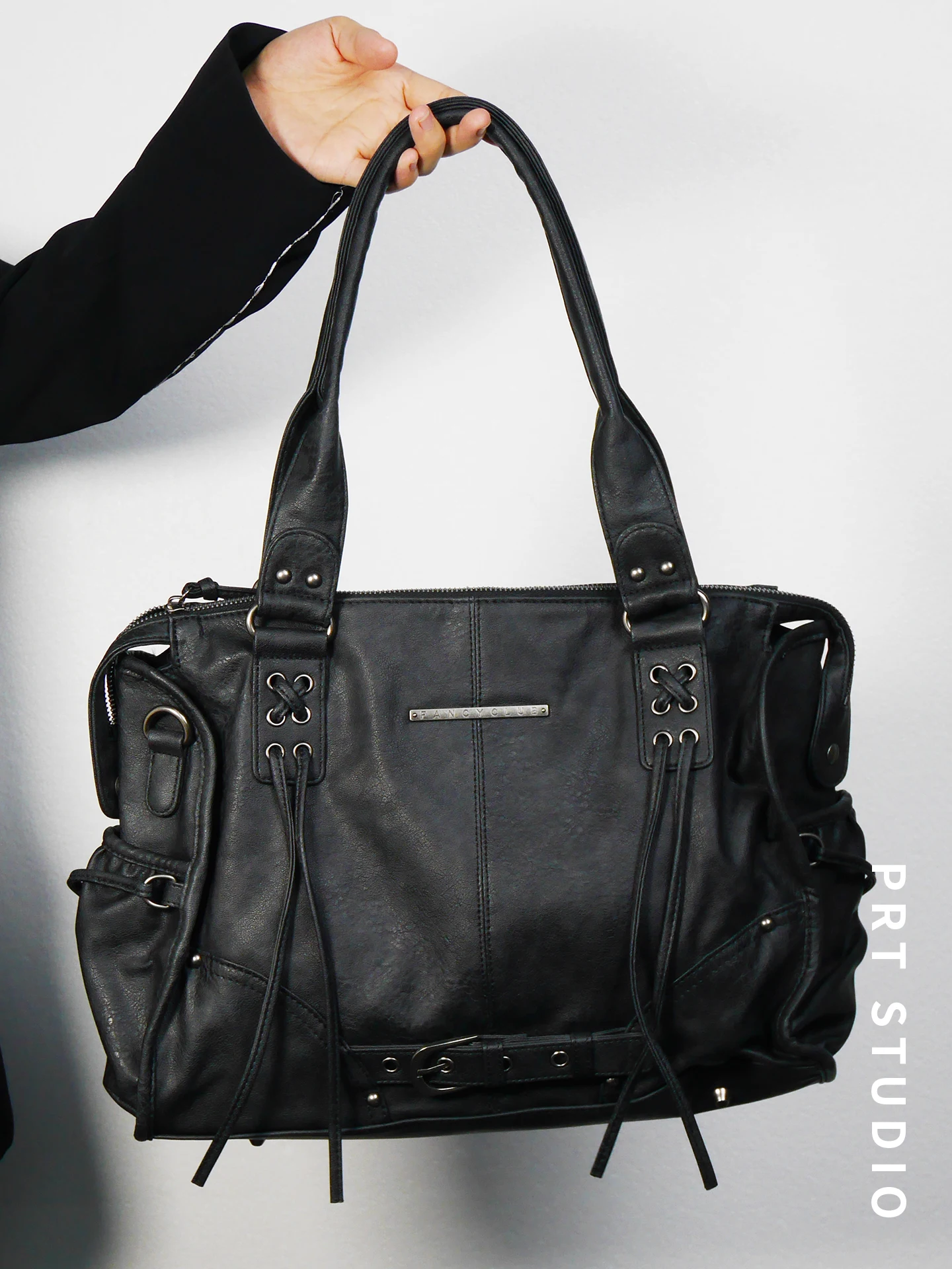 PRT Gothic Motorcycle Bag 2026 New Y2K Trendy Commuter Soft Leather Crossbody Tote Bag Large Capacity Women's Bag