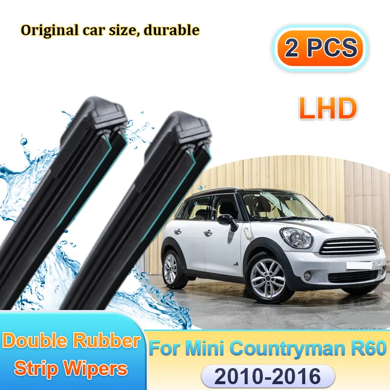 

Автомобильный стеклоочиститель с левым рулем для Mini Countryman R60 2010-2016, передние двойные резиновые полоски, щетки стеклоочистителей, аксессуары