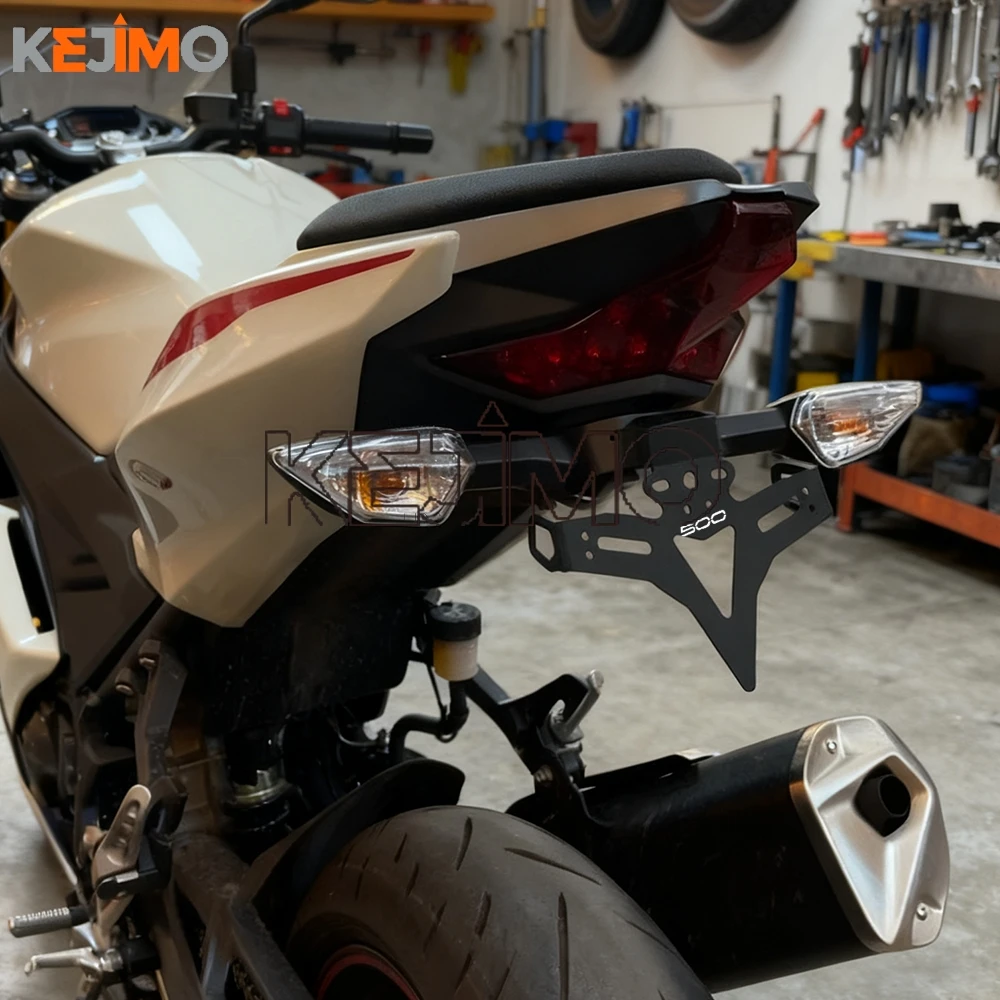 

Держатель номерного знака 2025 2026, кронштейн для заднего хвоста, аккуратное крыло, комплект для устранения крыльев для Kawasaki Ninja400 Z400 2018-2024 NINJA Z500 2024