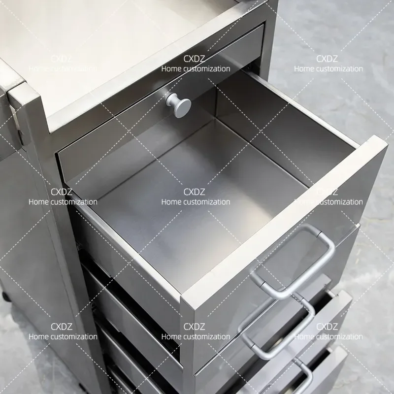 Beauty salon Removable tool cabinet Hair salon Barber cabinet Stainless steel tool storage Storage with drawer cabinet