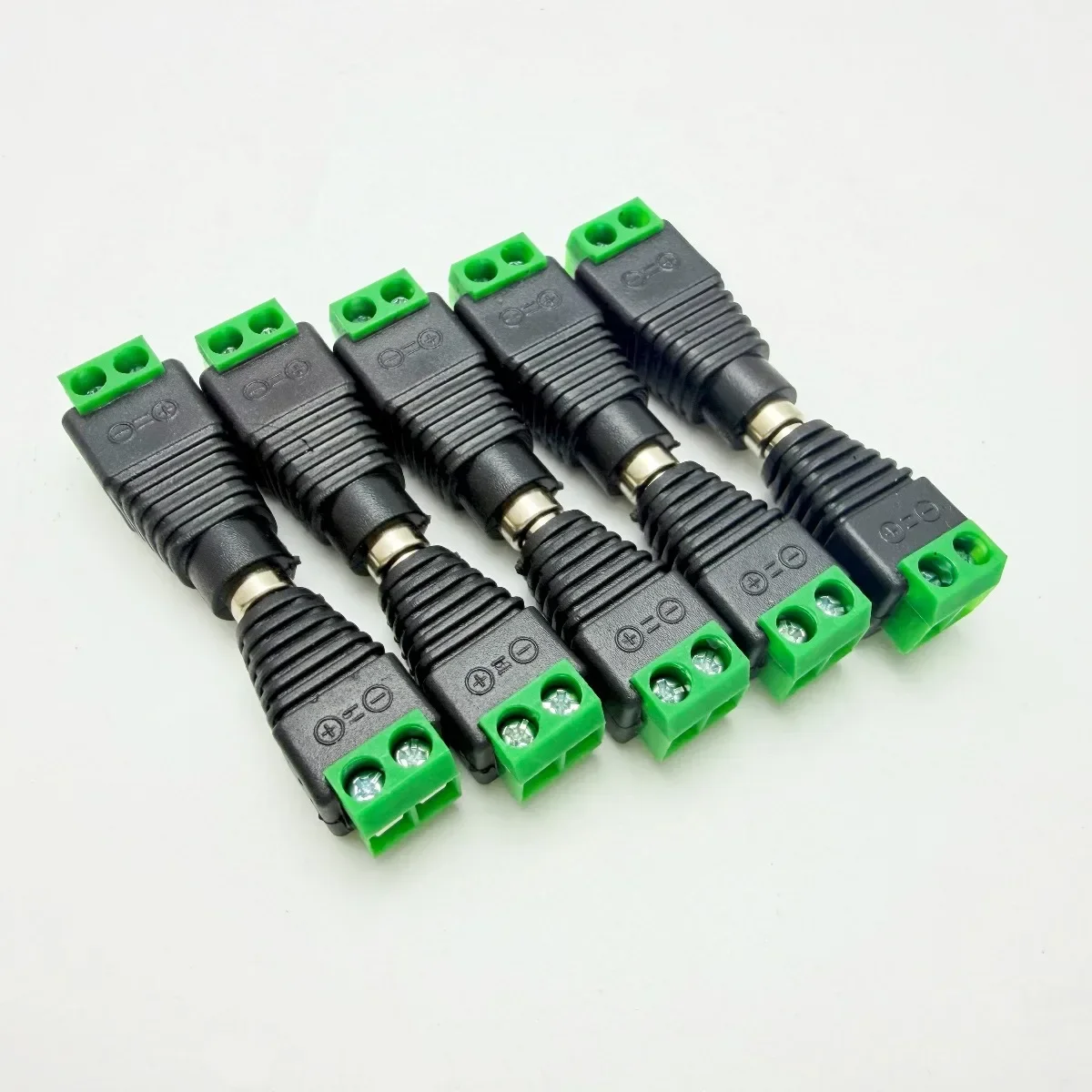5 Paar DC 12V 5,5 x 2,1mm DC-Stromstecker-Adapterbuchsen für Signal-Farb-LED-Streifen, CCTV-Kamera – Detail 4