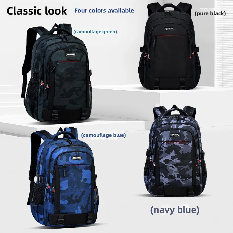 Adult Camouflage Large-Capacity Double-Shoulder Bag College Student Durable School Bag Youth Travel Backpack Children School Bag