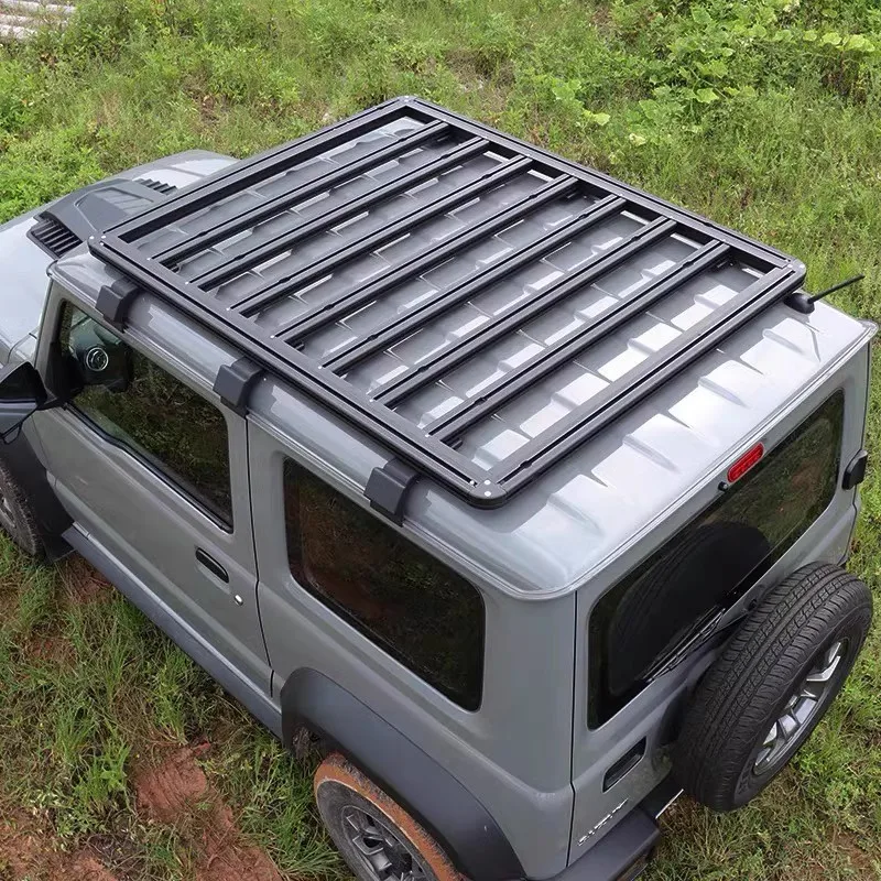 Cross bar Frame Guality Aluminum bar Car Roof Rack Luggage Telescopic Side Ladder Tailladder for Suzuki Jimny 5 Doors 3 Doors