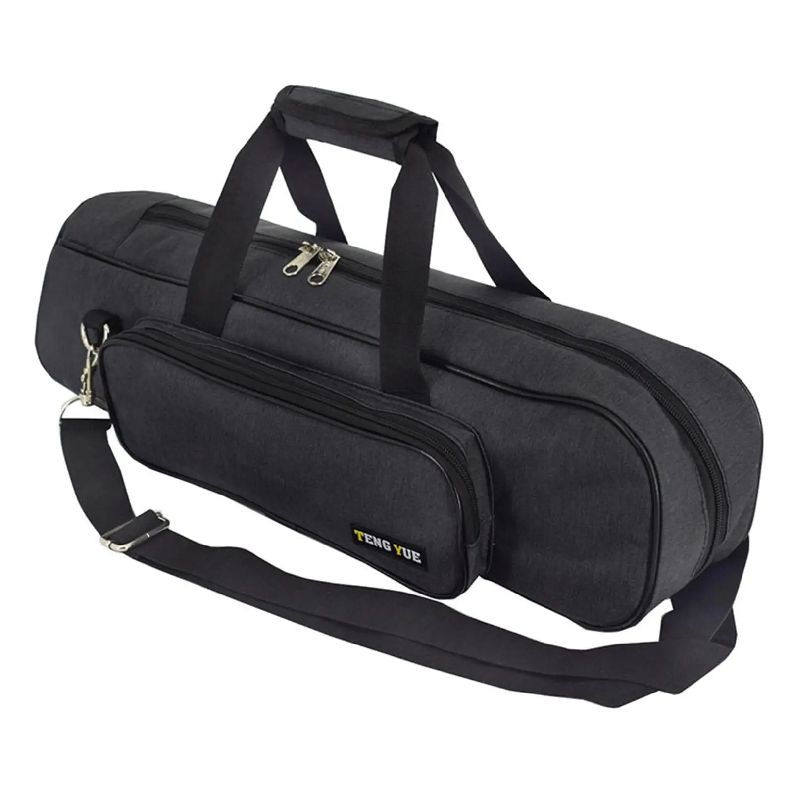 

Чехол для духового инструмента из ПВХ с льняной отделкой, жесткий, с регулируемым ремнем, мягкий защитный чехол-сумка для транспортировки и хранения аксессуаров