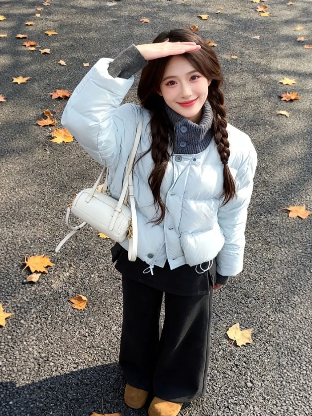 

Уникальная теплая хлопковая куртка в корейском стиле, свободного кроя, с длинными рукавами, на пуговицах, зимняя верхняя одежда для молодых женщин