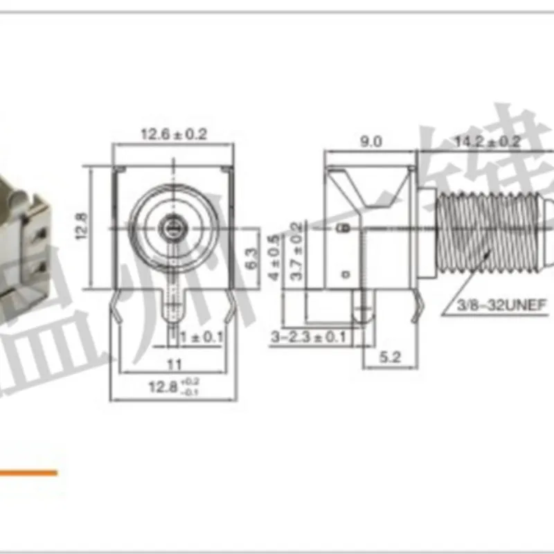 Terminal IF-07F IF radio head Coaxial connector Tuner socket Two-pin accessory plug