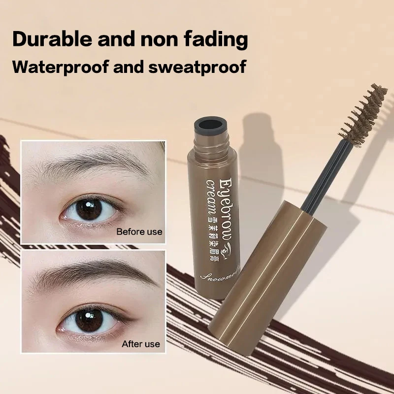 3 colori Tinta per sopracciglia Impermeabile a lunga durata Liquido Enhancer Tintura Gel per sopracciglia Crema Marrone Mascara naturale Tinta Trucco Cosmetici
