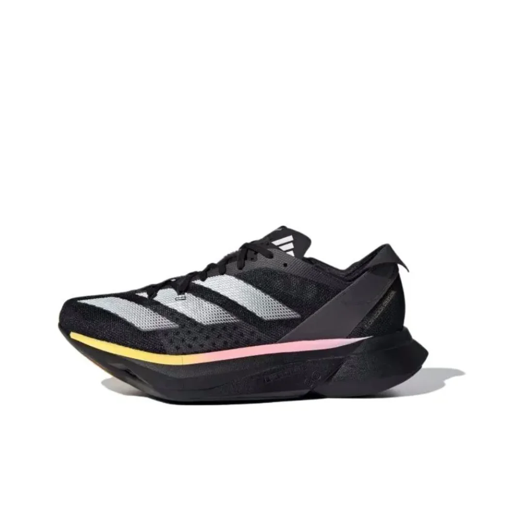 Adidas Adizero Adios Por 3 Lightweight Breathable Low Top Running Shoes Comfortable Shock Absorption Slip Resistant Wear Black